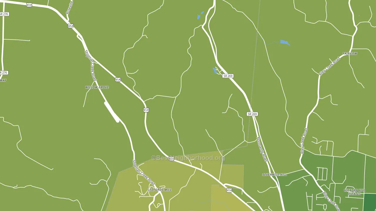 Flowertown, TN block-group voter-turnout map