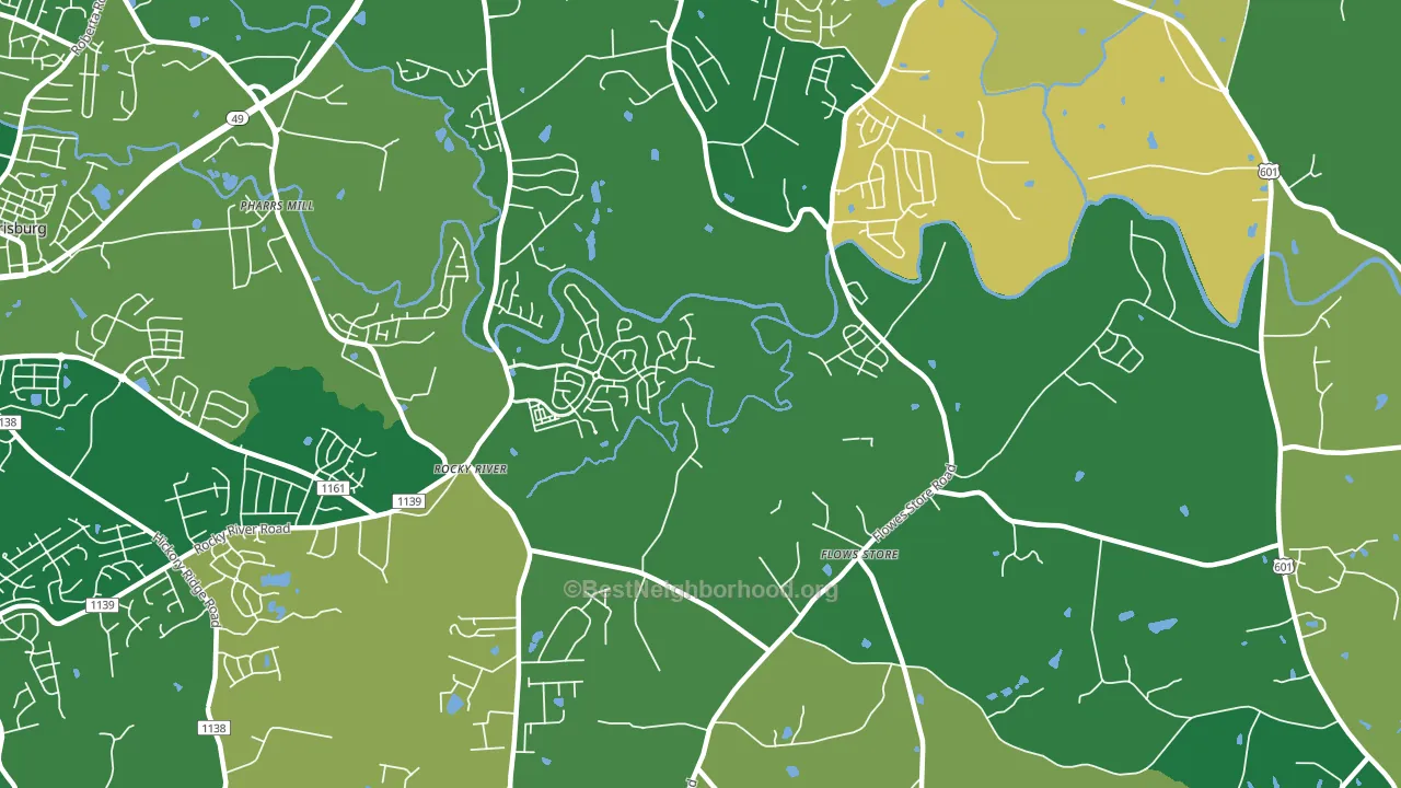 Flows Store, NC block-group voter-turnout map