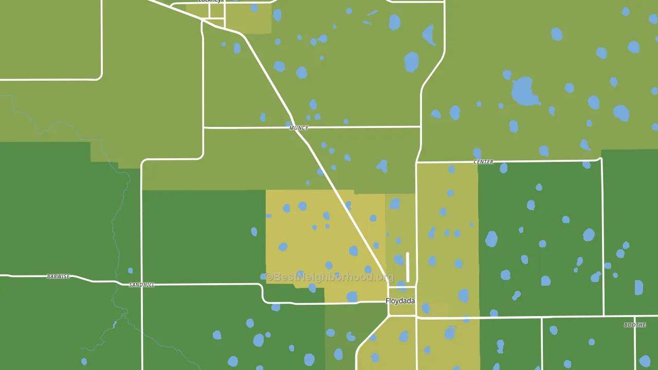 Floyd County, TX block-group voter-turnout map