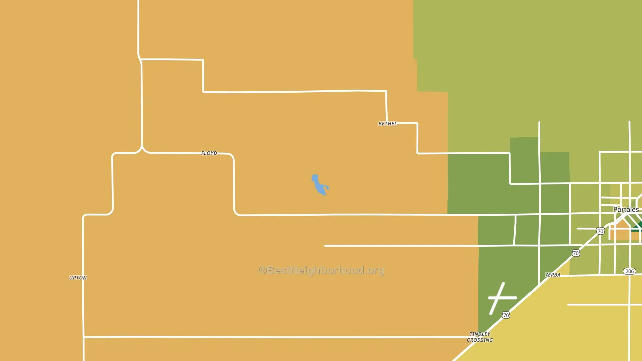 Floyd, NM block-group voter-turnout map