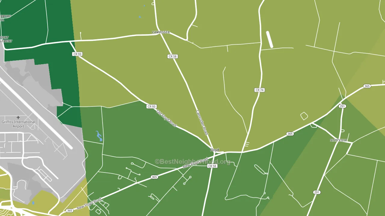 Floyd, NY block-group voter-turnout map