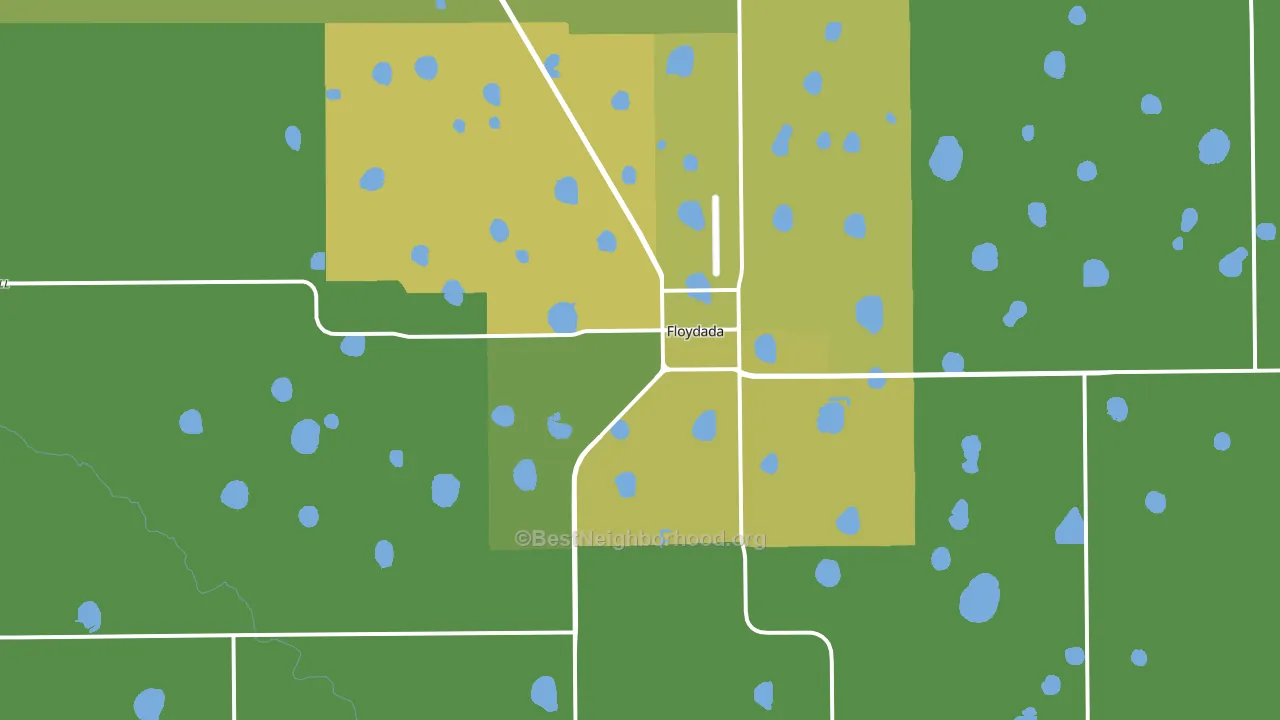 Floydada, TX block-group voter-turnout map