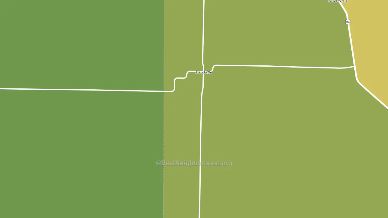 Fluvanna, TX block-group voter-turnout map