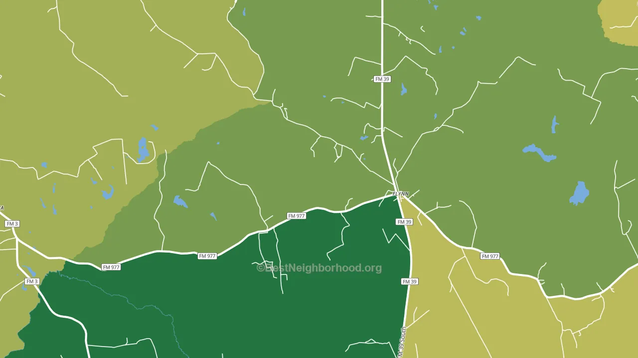 Flynn, TX block-group voter-turnout map
