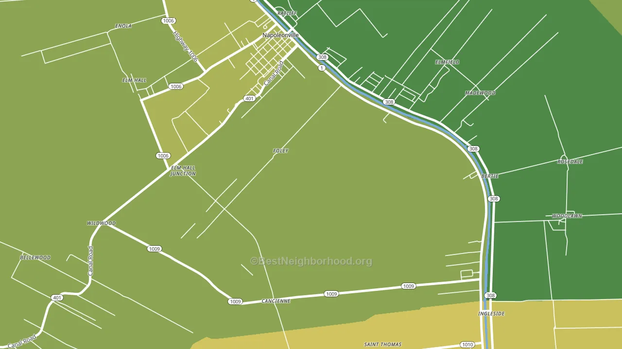 Foley, LA block-group voter-turnout map