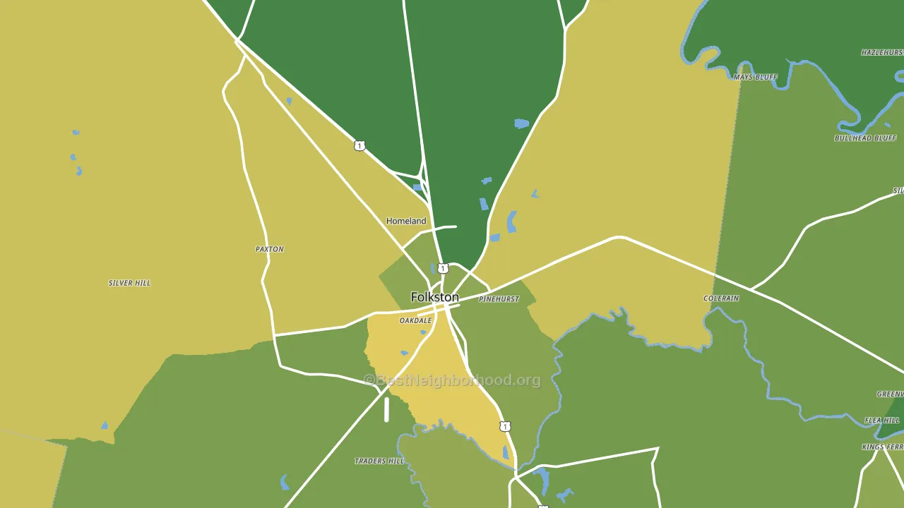 Folkston, GA block-group voter-turnout map