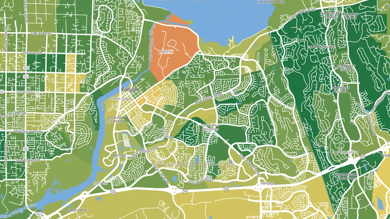 Folsom, CA block-group voter-turnout map