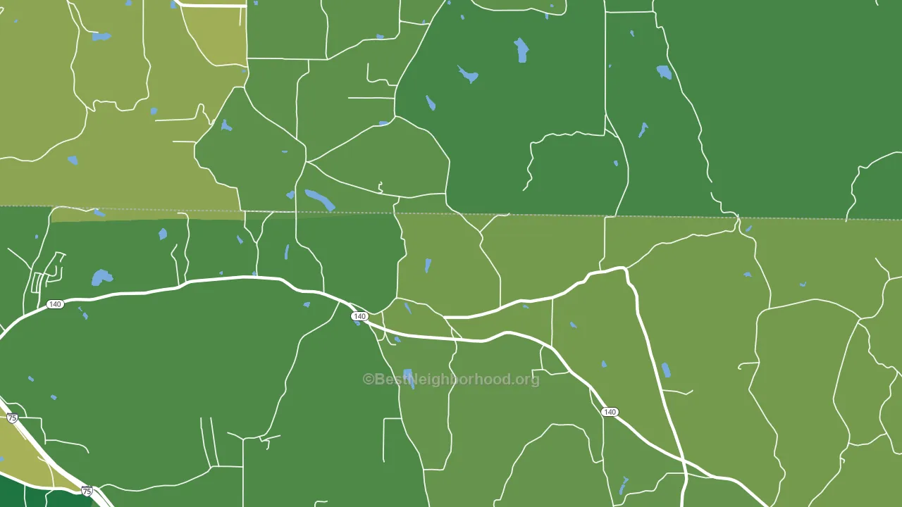 Folsom, GA block-group voter-turnout map
