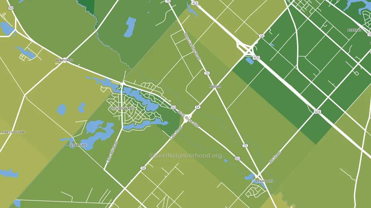 Folsom, NJ block-group voter-turnout map