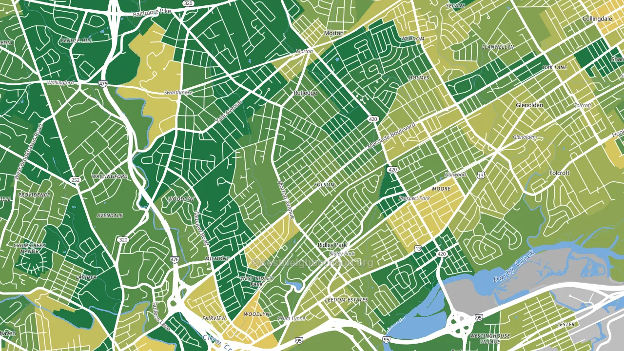 Folsom, PA block-group voter-turnout map