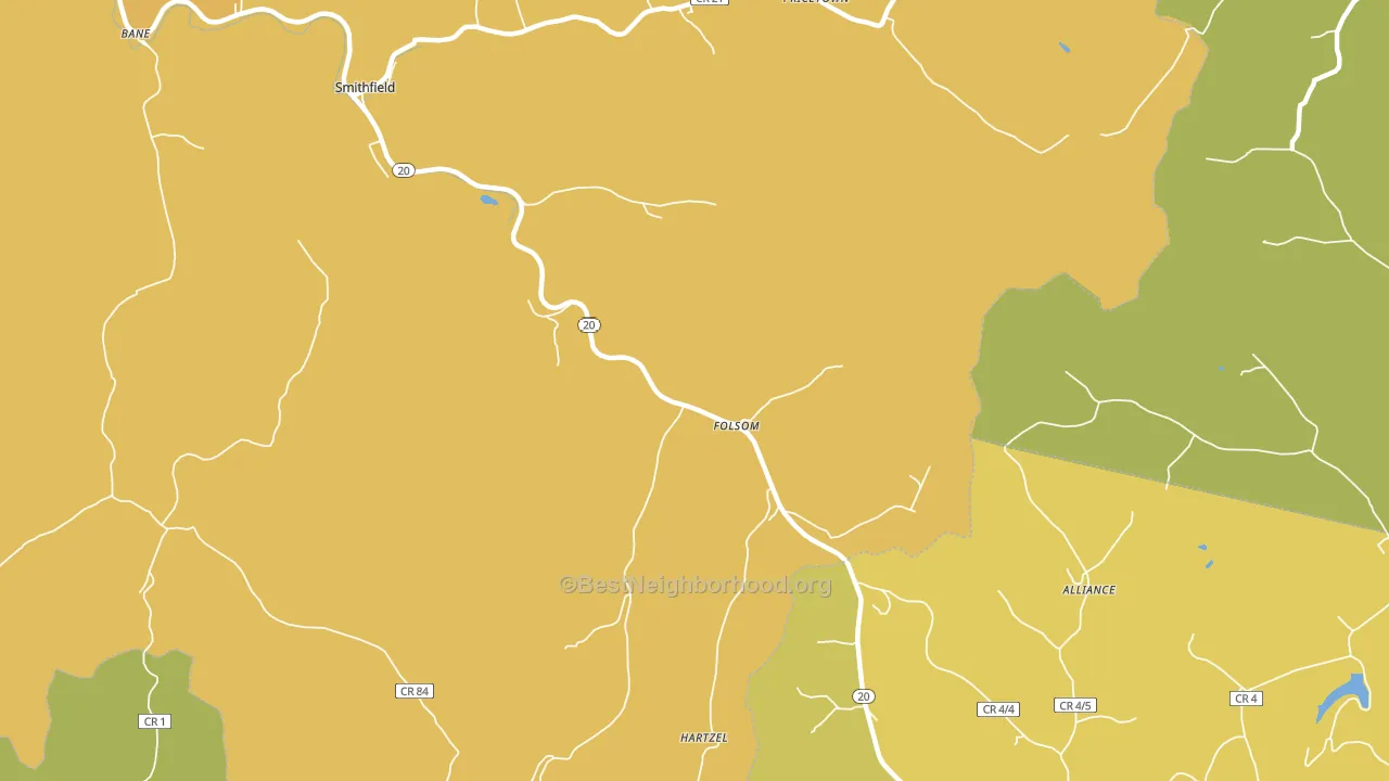 Folsom, WV block-group voter-turnout map