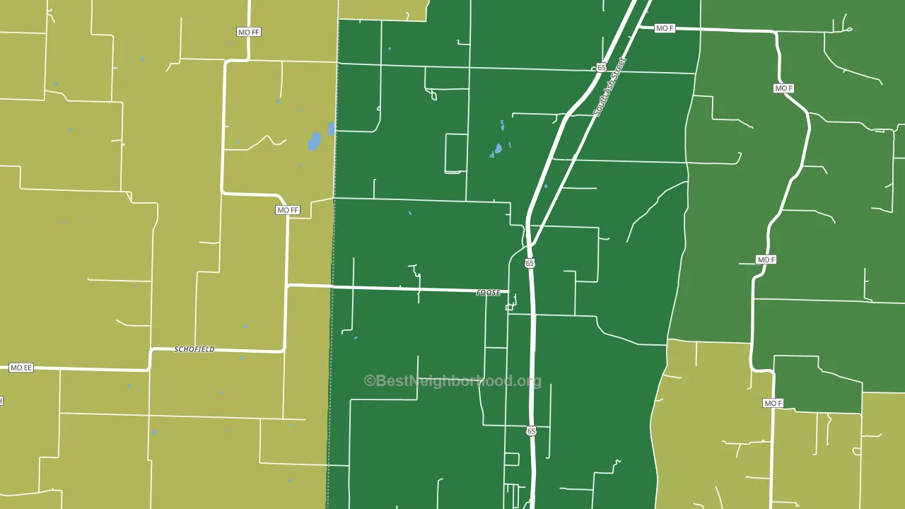 Foose, MO block-group voter-turnout map