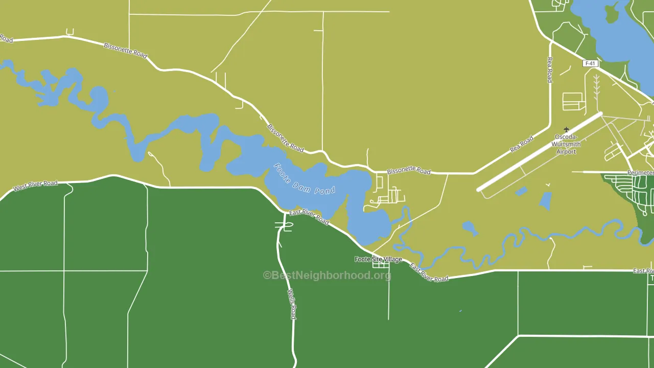 Foote Site Village, MI block-group voter-turnout map