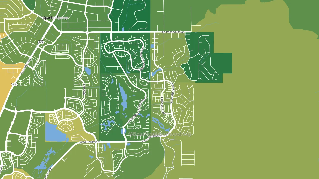 Foothill Meadows, Sparks, NV block-group voter-turnout map