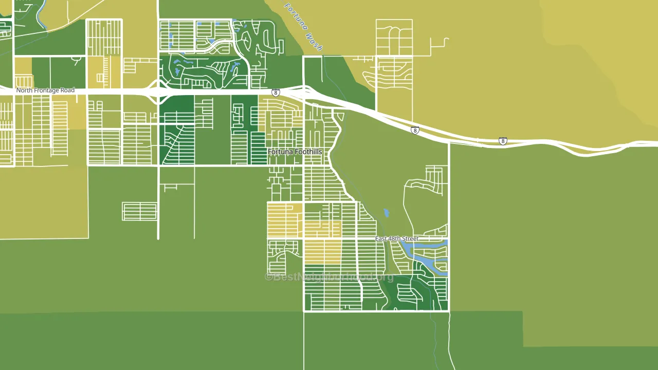 Foothills, Fortuna Foothills, AZ block-group voter-turnout map