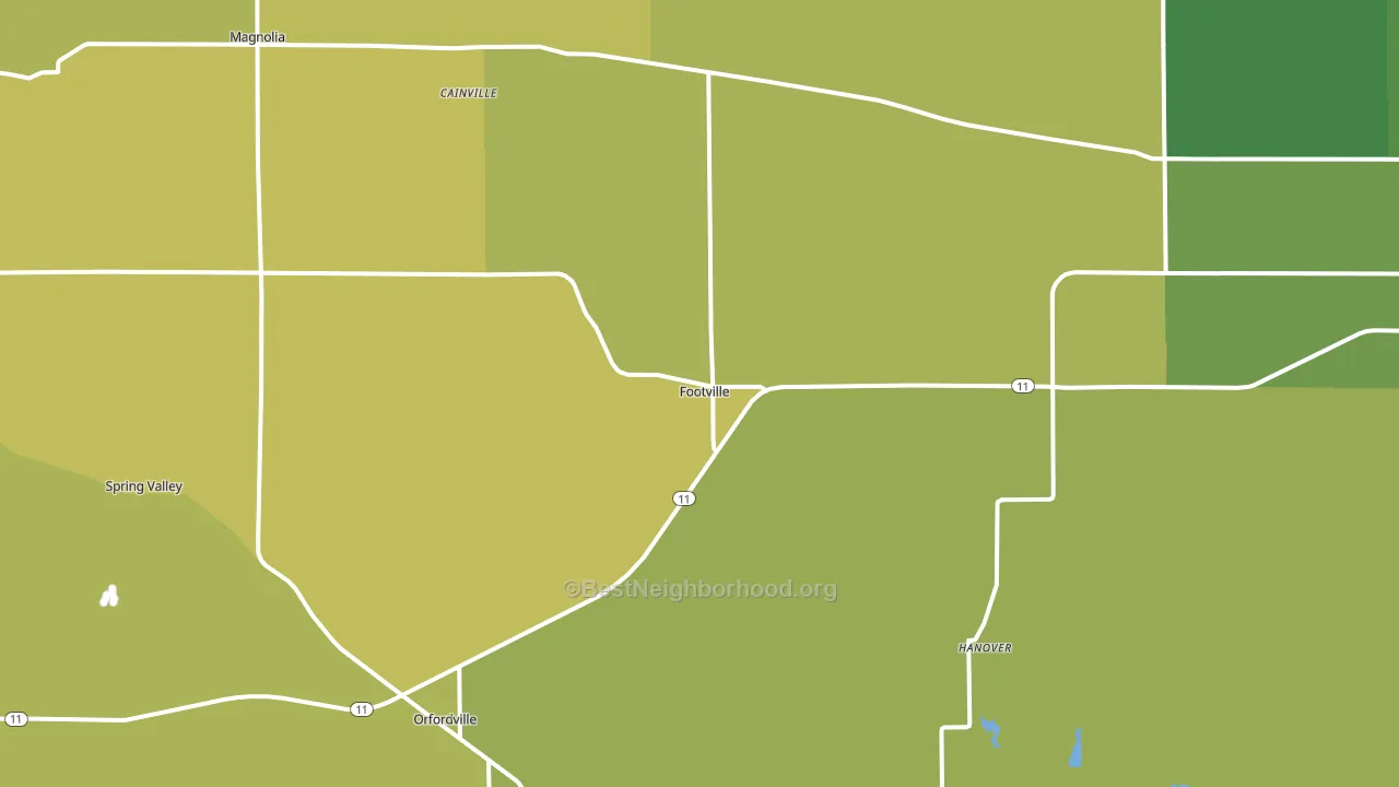Footville, WI block-group voter-turnout map