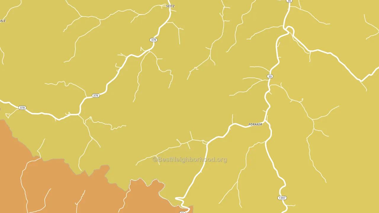 Foraker, KY block-group voter-turnout map