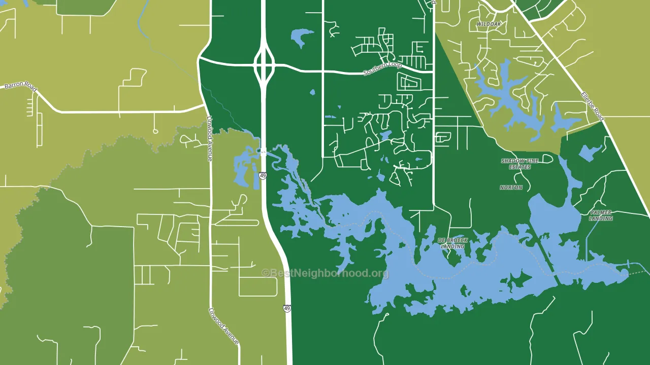 Forbing, LA block-group voter-turnout map