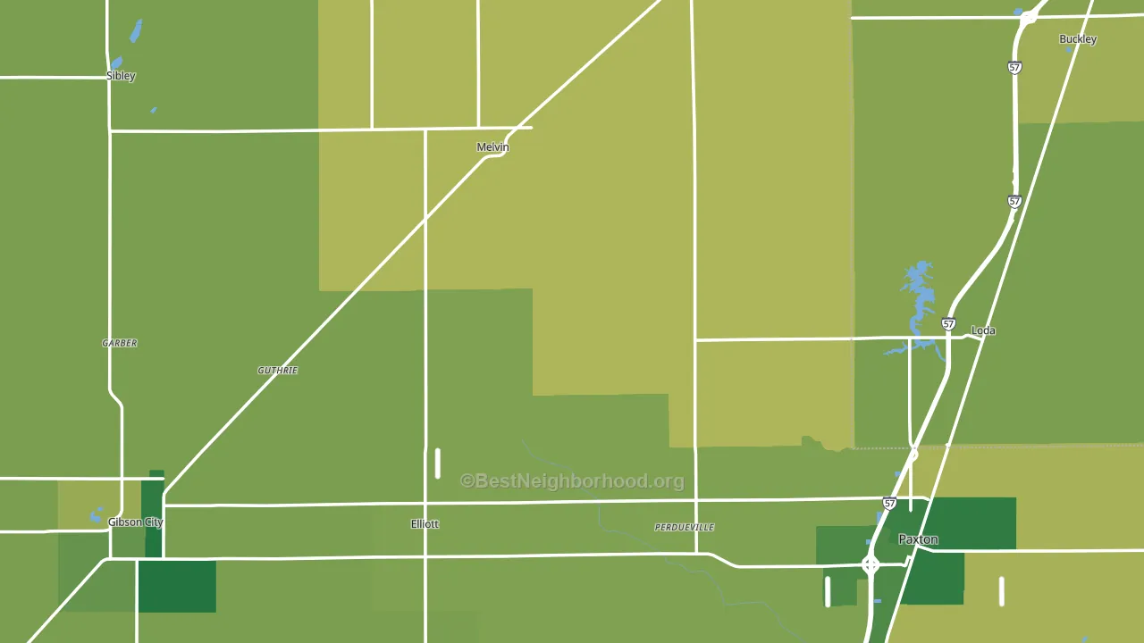 Ford County, IL block-group voter-turnout map