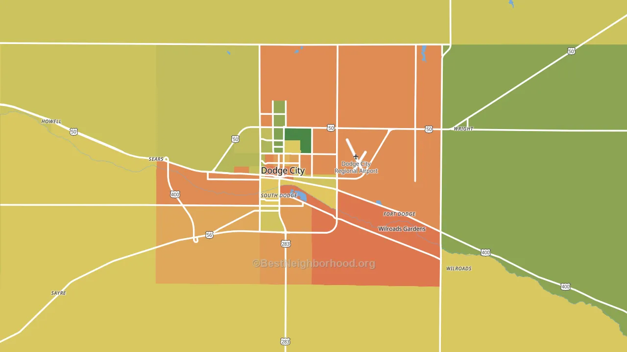 Ford County, KS block-group voter-turnout map