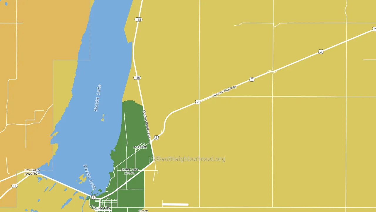 Fordair, WA block-group voter-turnout map