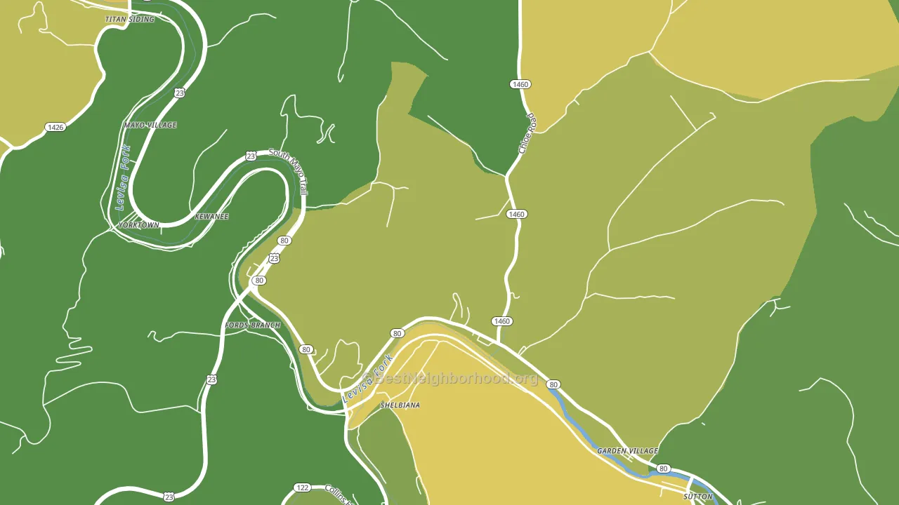 Fords Branch, KY block-group voter-turnout map