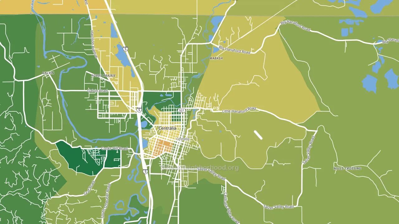 Fords Prairie, WA block-group voter-turnout map