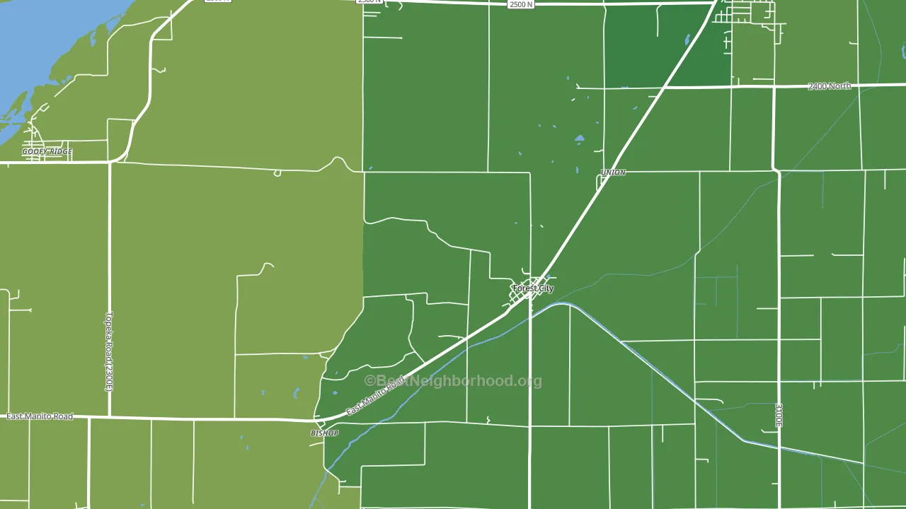 Forest City, IL block-group voter-turnout map