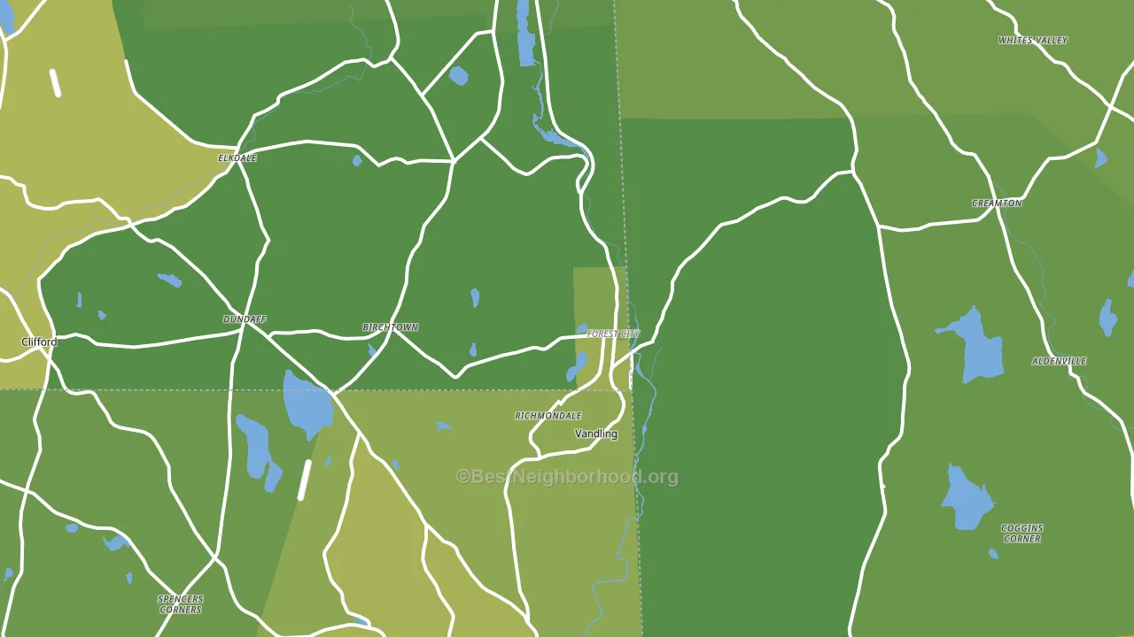 Forest City, PA block-group voter-turnout map
