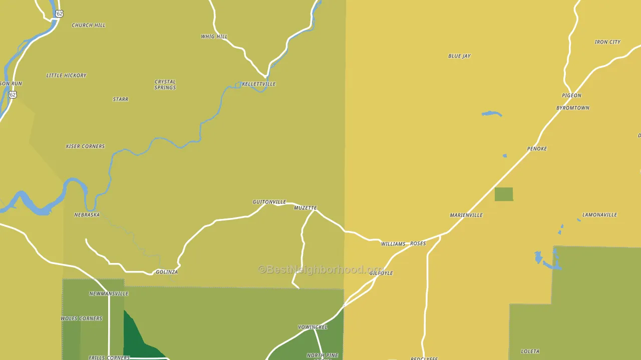 Forest County, PA block-group voter-turnout map