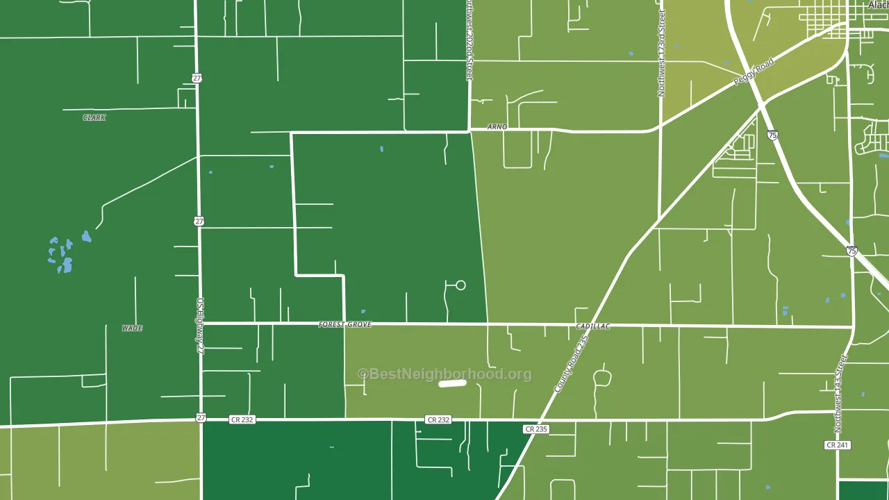 Forest Grove, FL block-group voter-turnout map