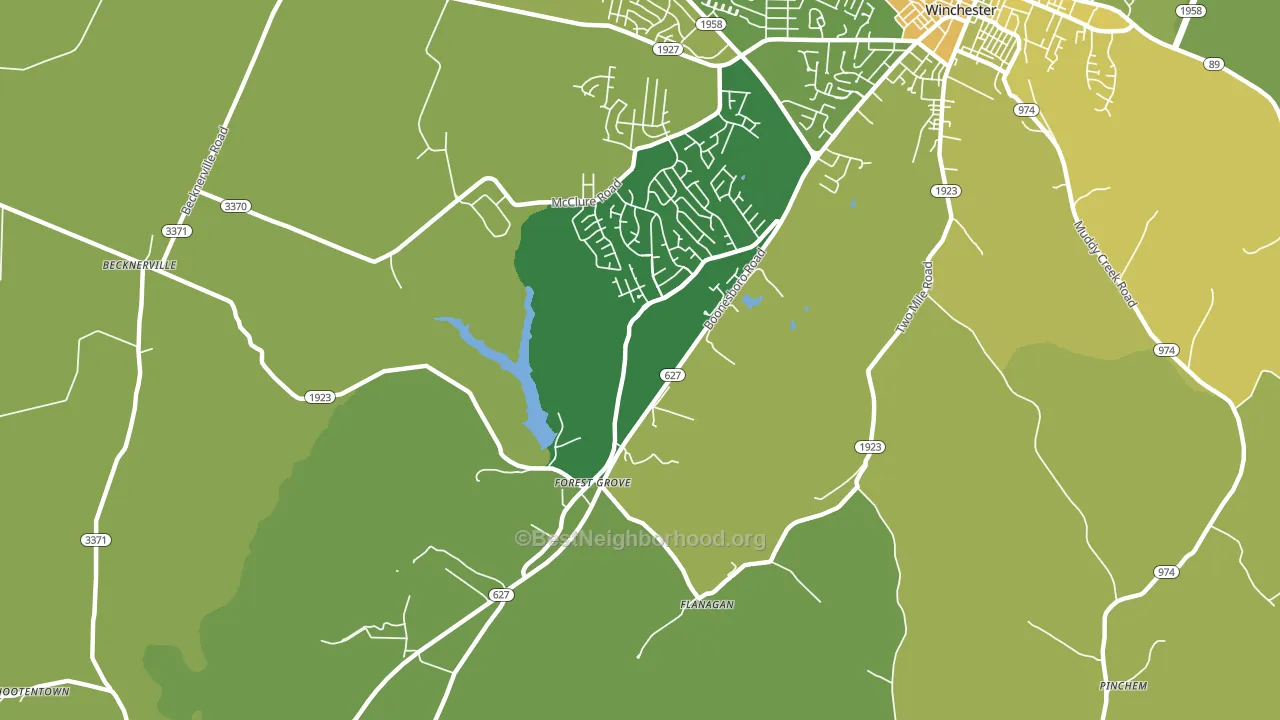 Forest Grove, KY block-group voter-turnout map