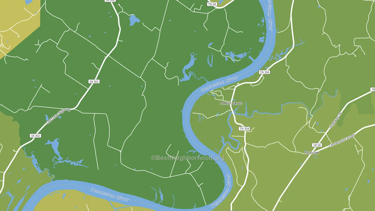 Forest Grove, TN block-group voter-turnout map