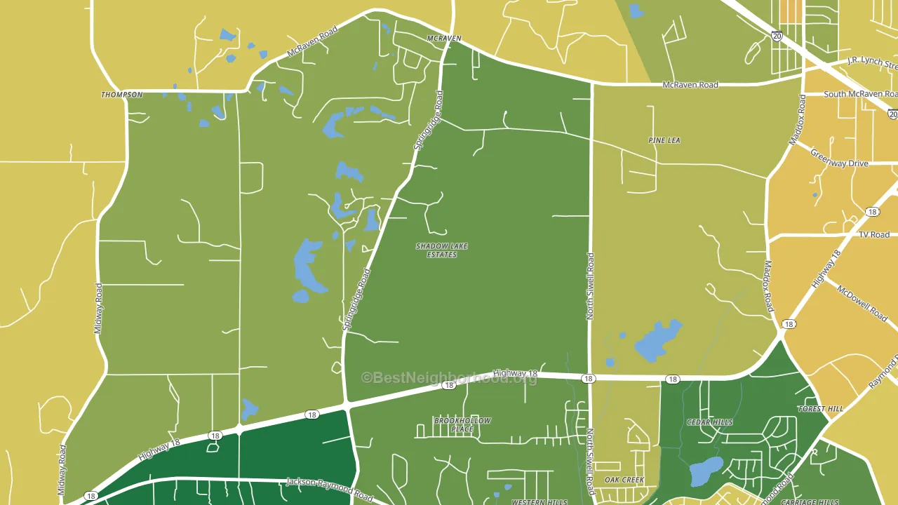 Forest Hill, MS block-group voter-turnout map