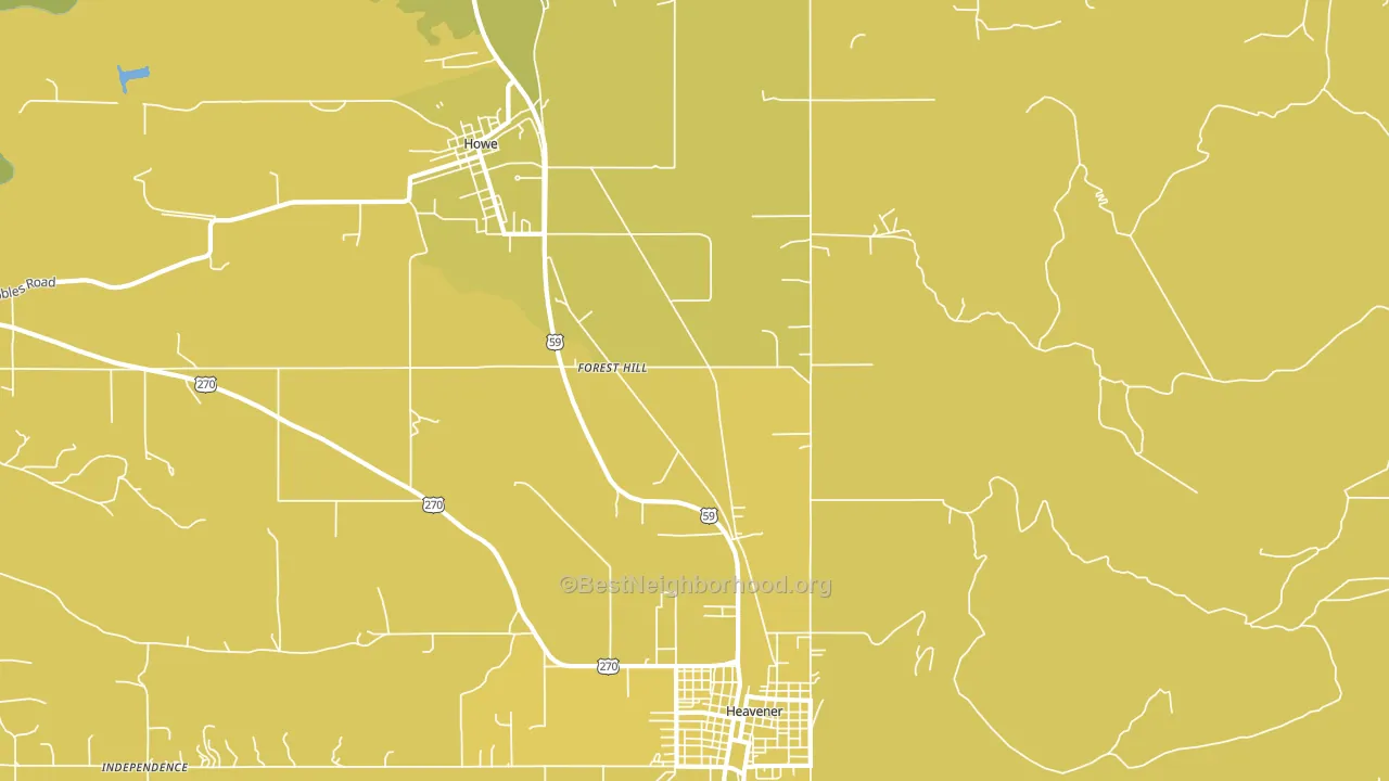 Forest Hill, OK block-group voter-turnout map