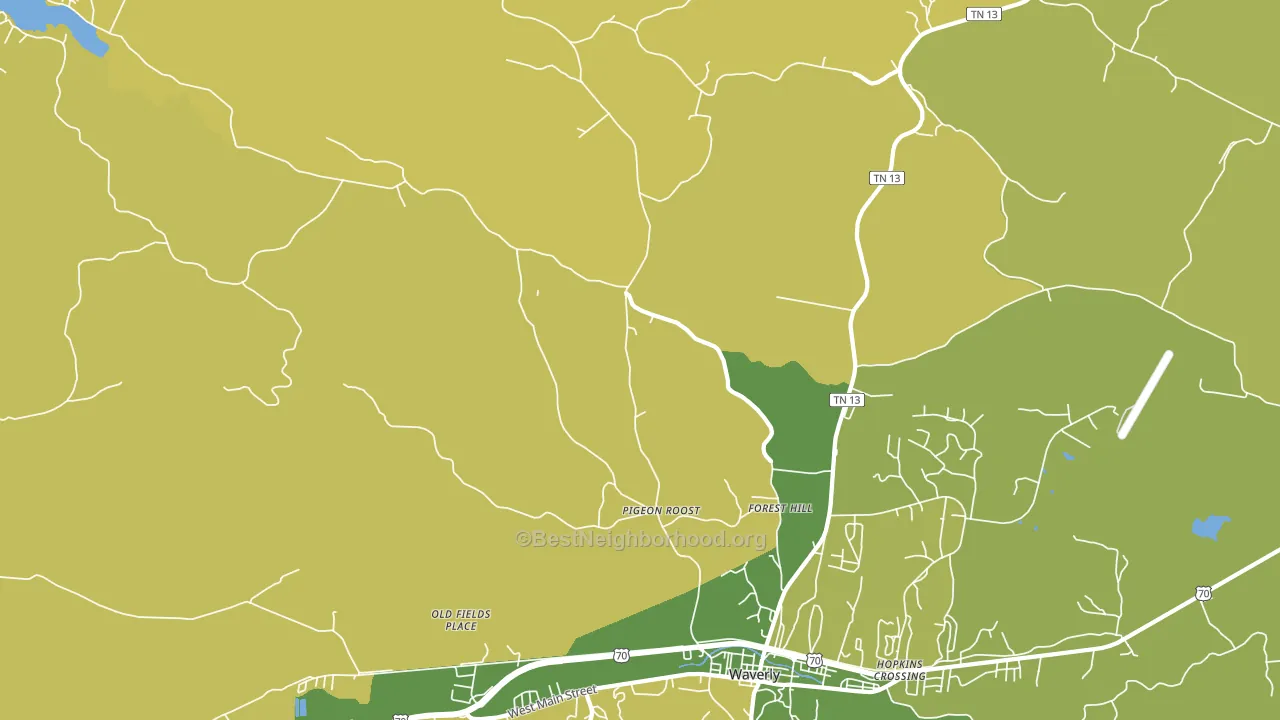 Forest Hill, TN block-group voter-turnout map