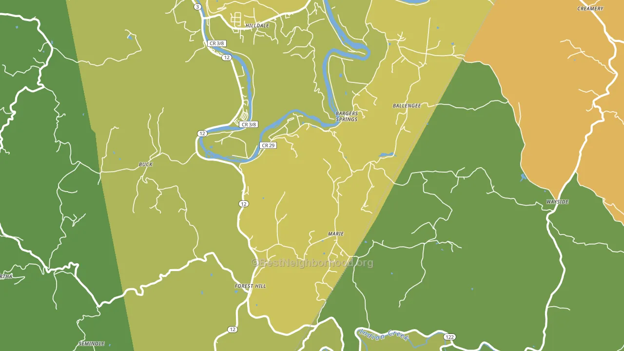 Forest Hill, WV block-group voter-turnout map