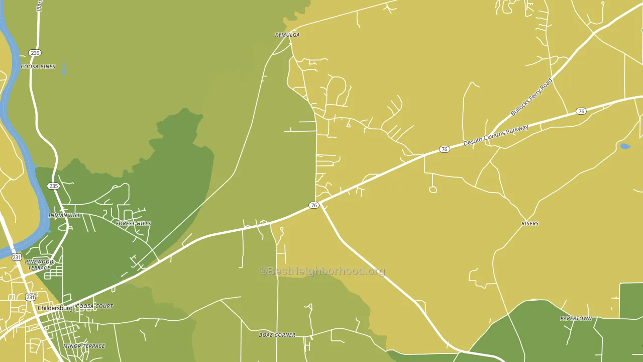 Forest Hills, AL block-group voter-turnout map