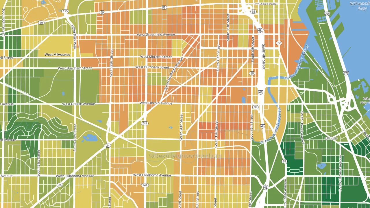 Forest Home Hills, Milwaukee, WI block-group voter-turnout map
