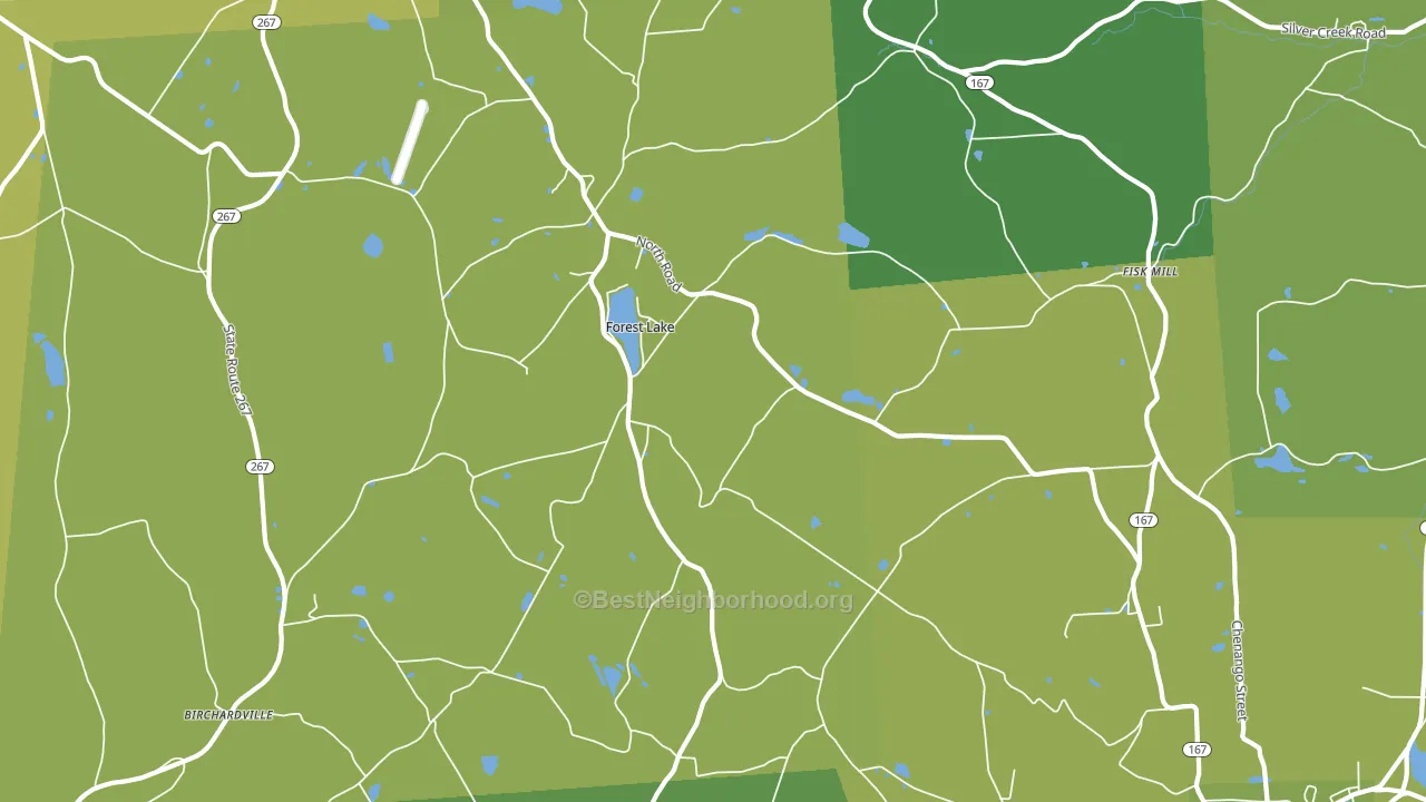 Forest Lake, PA block-group voter-turnout map