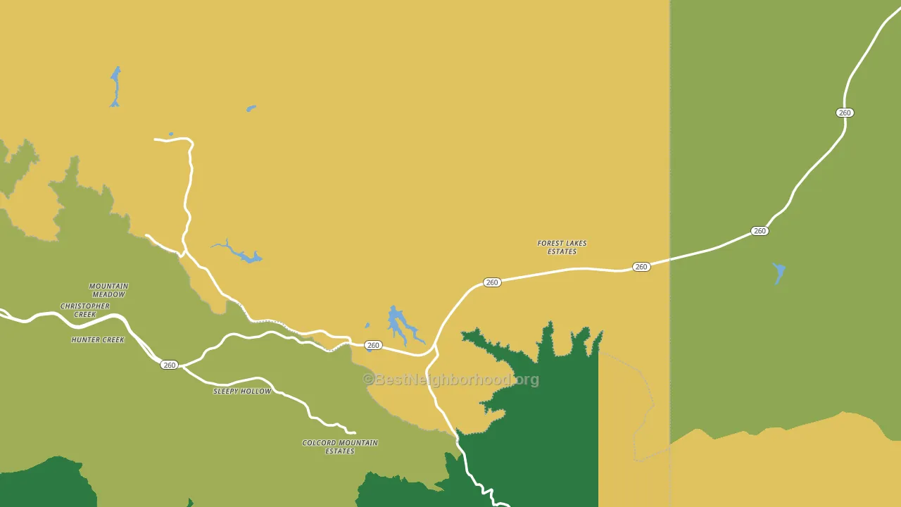 Forest Lakes, AZ block-group voter-turnout map