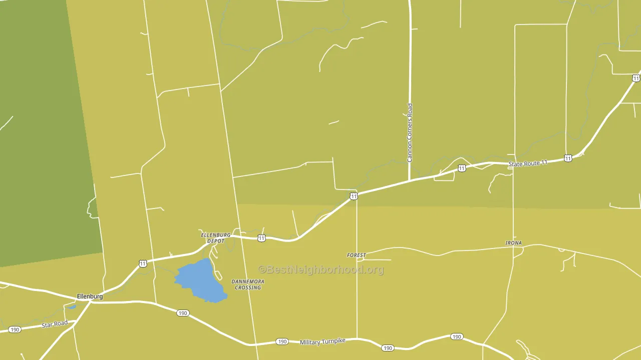 Forest, NY block-group voter-turnout map