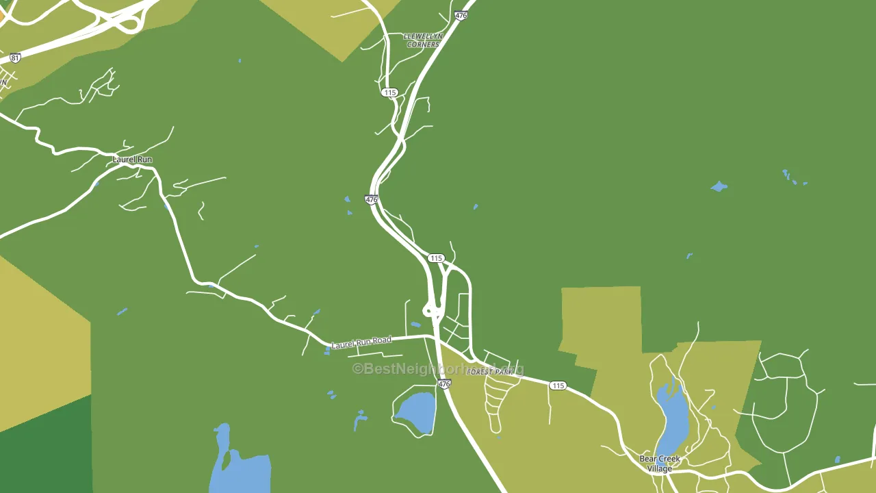 Forest Park, PA block-group voter-turnout map