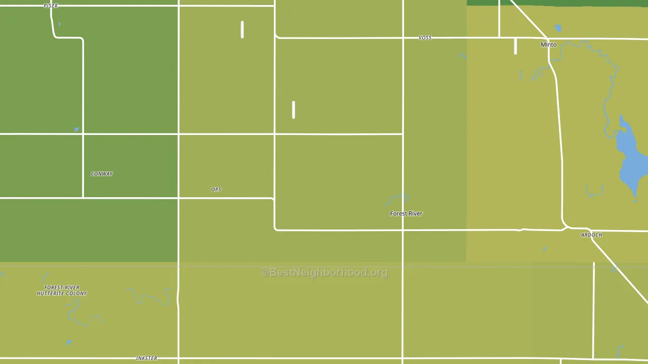 Forest River, ND block-group voter-turnout map