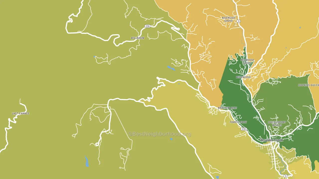 Forest Springs, CA block-group voter-turnout map