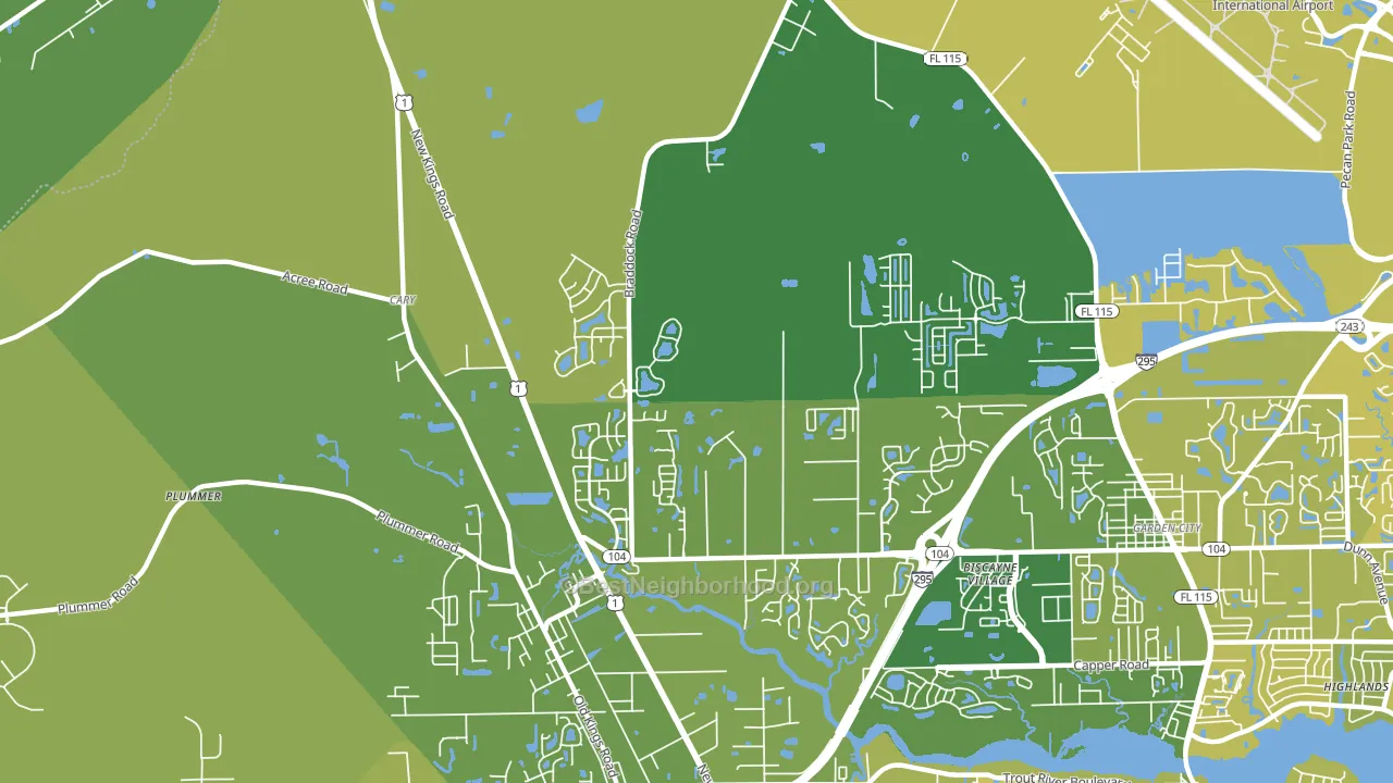 Forest Trails, Jacksonville, FL block-group voter-turnout map