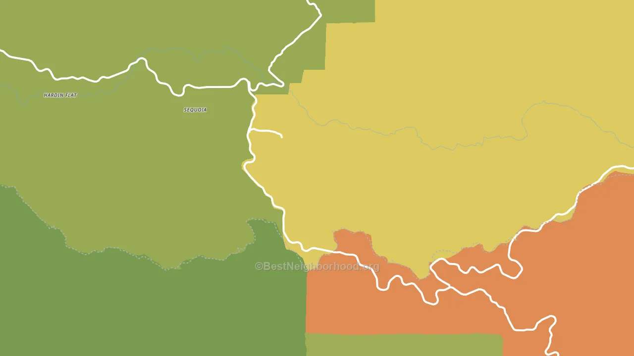 Foresta, CA block-group voter-turnout map