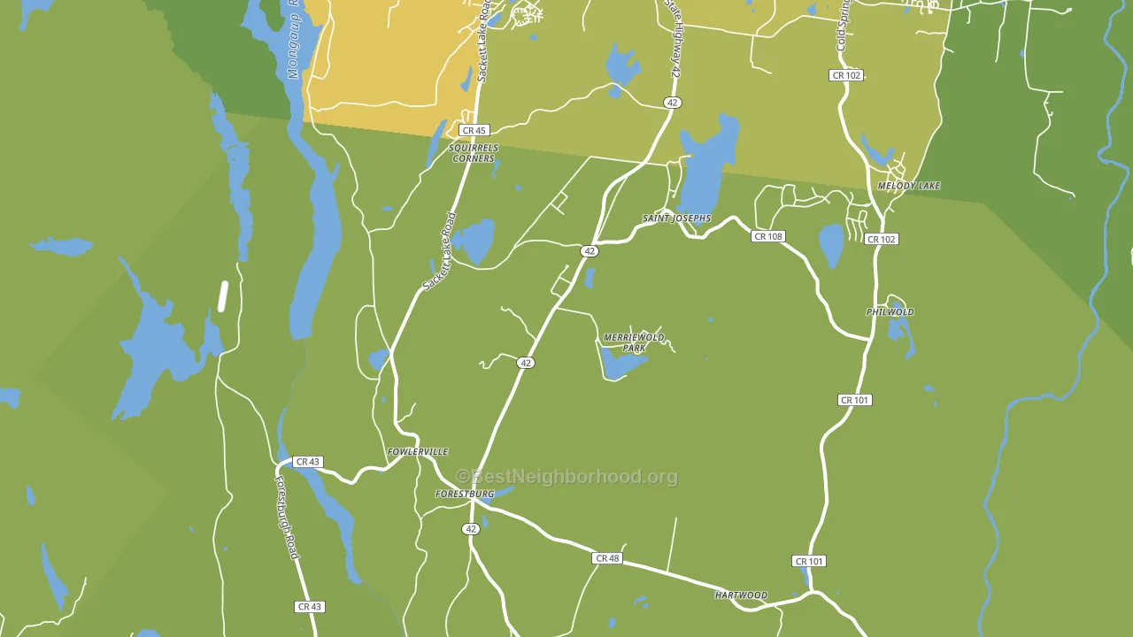 Forestburgh, NY block-group voter-turnout map