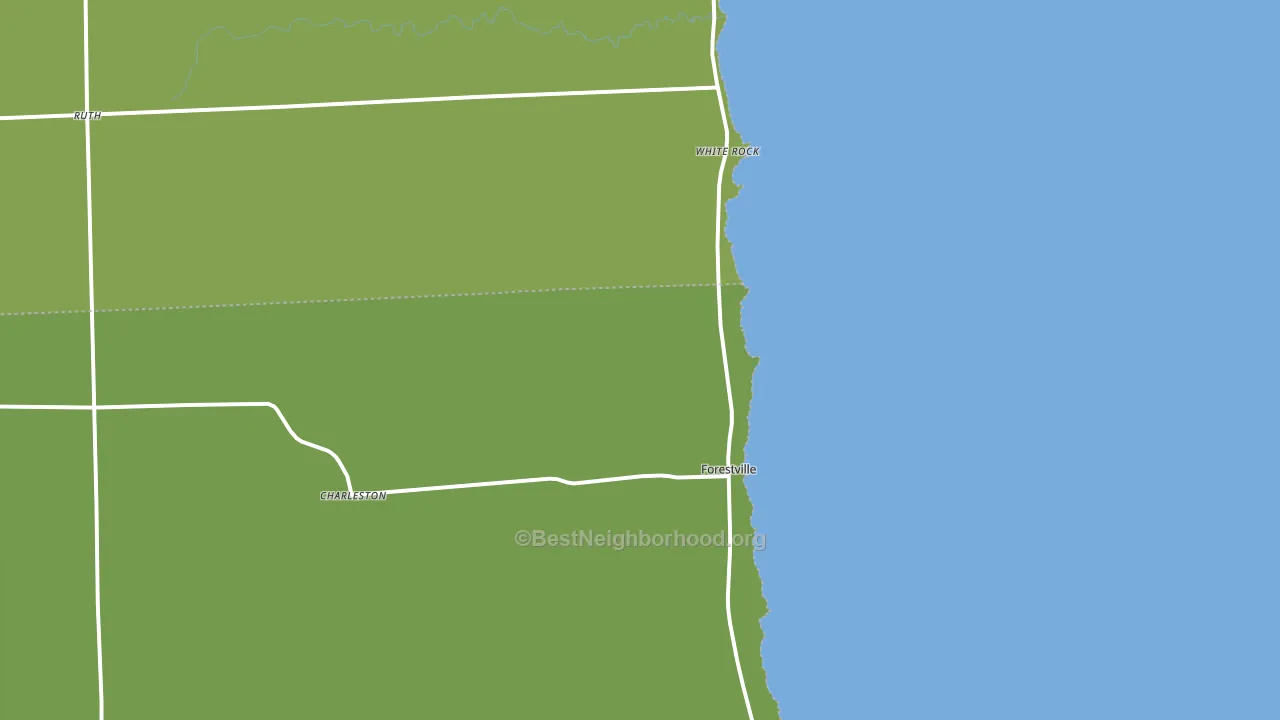 Forestville, MI block-group voter-turnout map