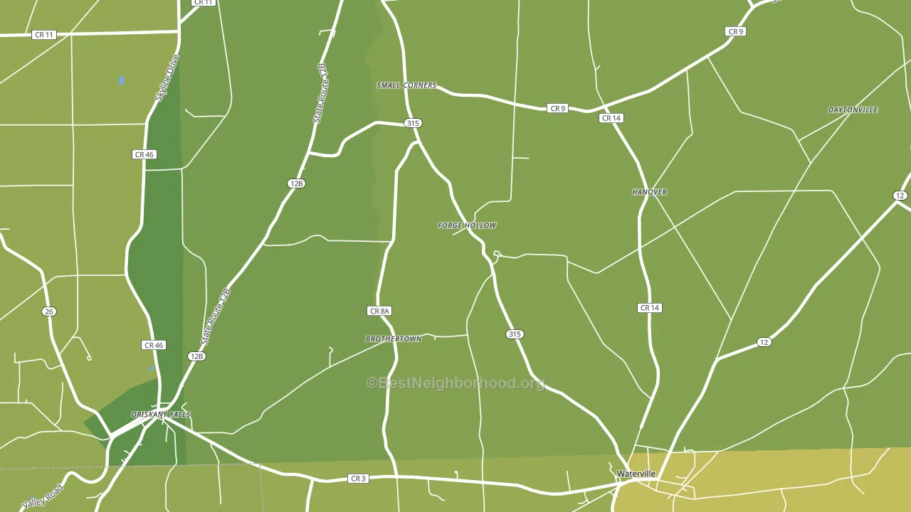 Forge Hollow, NY block-group voter-turnout map